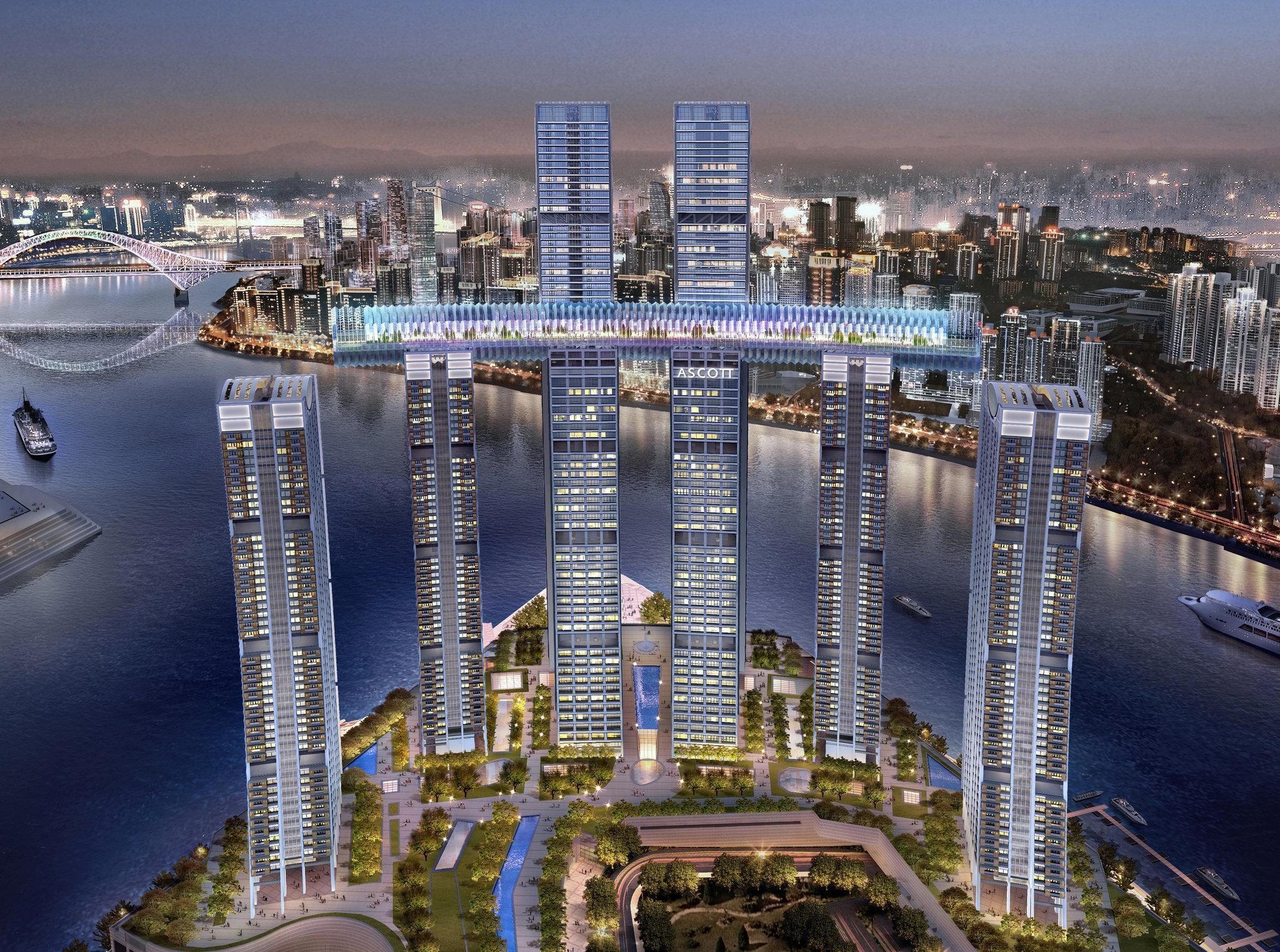 Ascott Raffles City Чунцин Екстериор снимка